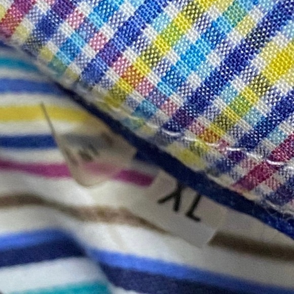 Men’s Bugatchi Uomo Flip Cuff Classic Fit Button Shirt Long Sleeves Striped Blue - Picture 11 of 12